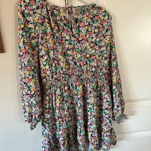 GAP Floral Dress with Pink and Green Accents